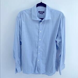 Indochino windowpane plaid long sleeve button up dress shirt